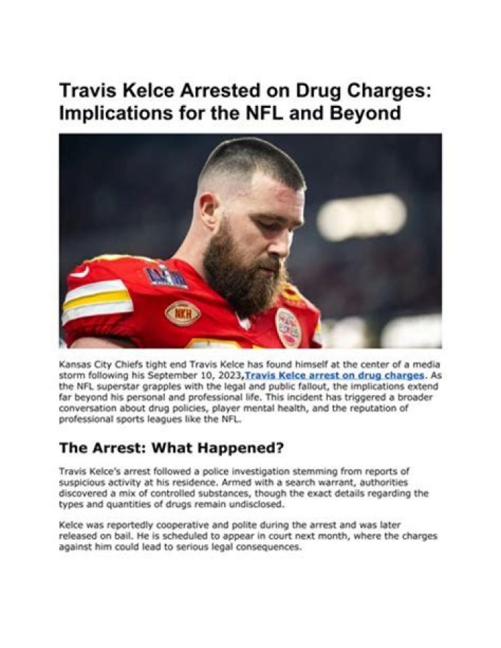 Why Travis Kelce Was Arrested: Breaking Down The Charges